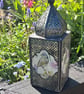 Metal Lantern Tealight Holder Garden Bird