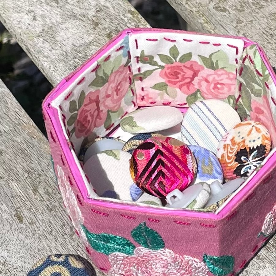 Hexagonal multi use storage pot 