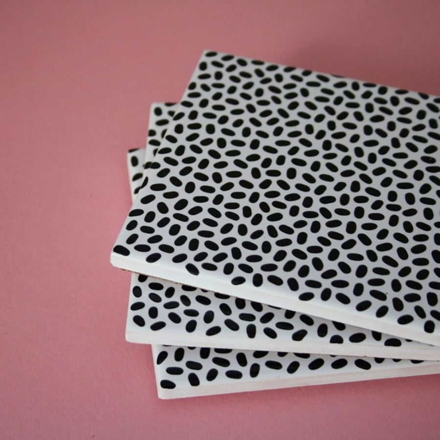 Dalmatian Print  Coasters 10x10cm
