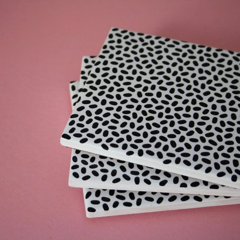 Dalmatian Print  Coasters 10x10cm