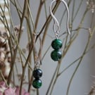 Green Tigers Eye Earrings
