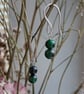 Green Tigers Eye Earrings
