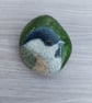 Willow Tit OOAK Hand Painted Pebble. Unique gift for nature lovers.