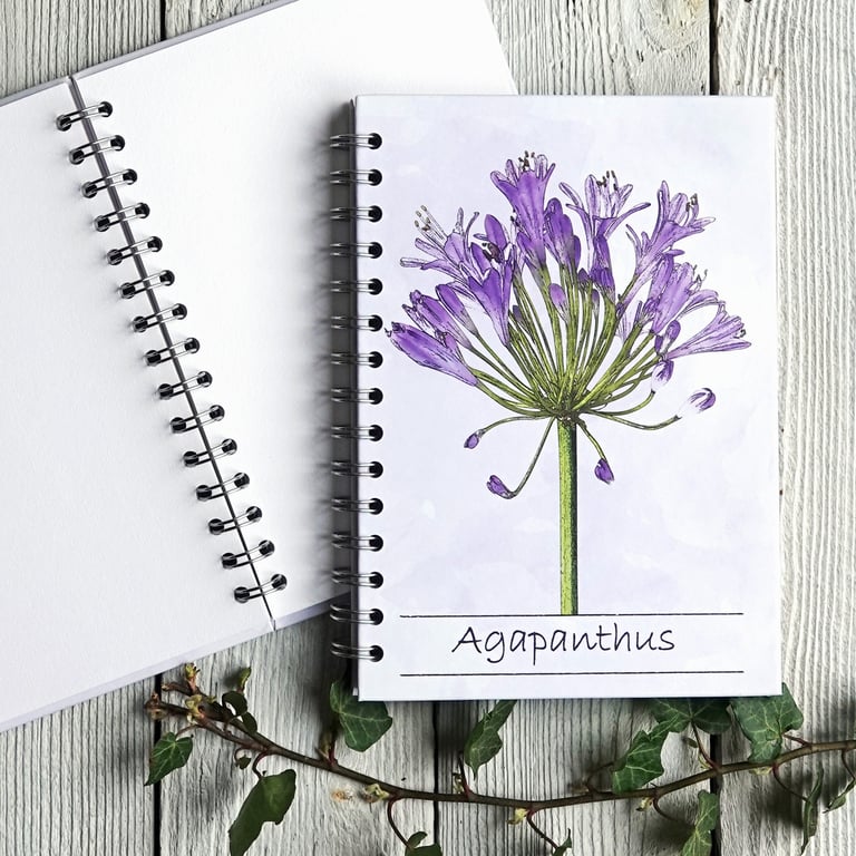 Agapanthus A5 Spiral Bound Notebook