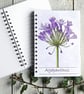 Agapanthus A5 Spiral Bound Notebook