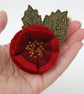 Double Red Rose Brooch - Image 2
