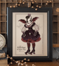 She's Hell on Wheels! Hortense the Roller-Vampire paper art doll - Image 2