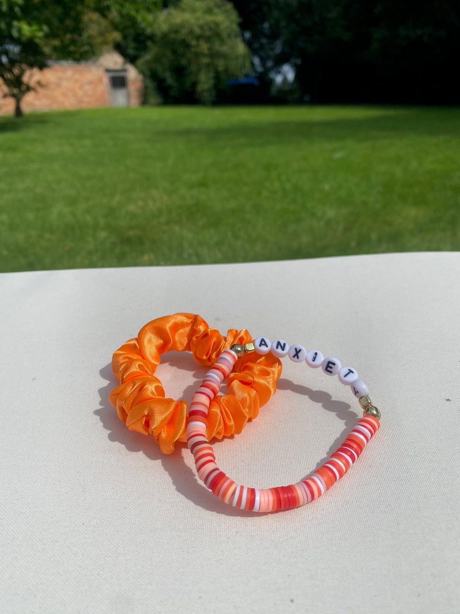 'Inside Out 2'  Anxiety Clay Bead Bracelet Set.