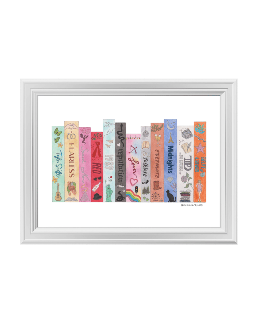 Taylor Swift Eras Inspired Albums Art Print – A4 Size