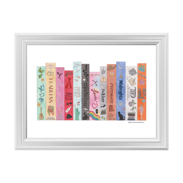 Taylor Swift Eras Inspired Albums Art Print – A4 Size