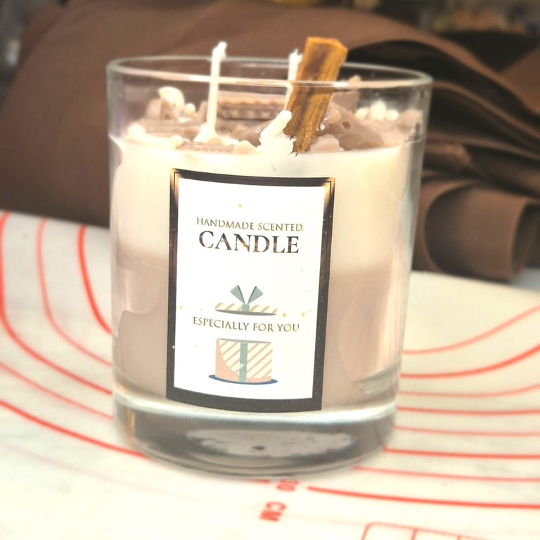 Handmade Cinnamon Coffee Hot Chocolate Scented Candle 