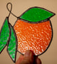 Stained Glass Orange Suncatcher - Image 2