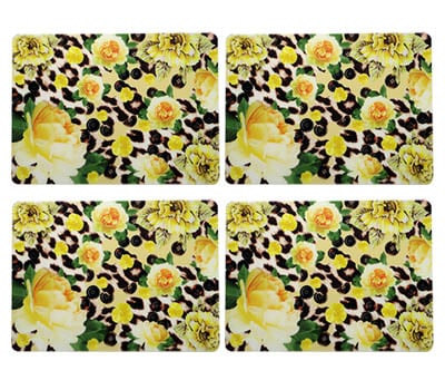  Plastic Placemats - Yellow Skin Heaven - Set of Four Placemats