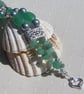 Green Aventurine & Green Shell Pearl Gemstone Beaded Bracelet "Giana" - Image 6
