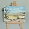 Original art watercolour landscape painting ( ref F 821 )