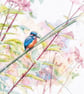 Kingfisher Reeds Norfolk Greeting Card A5