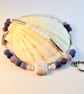 Frosted Blue Agate And White Jade Necklace - Handmade In Devon - Image 4