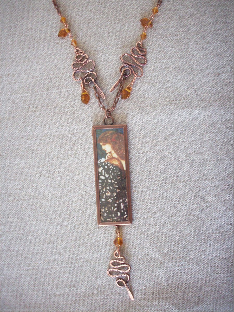 E Burne Jones 'Sidonia von Bork' Art Necklace