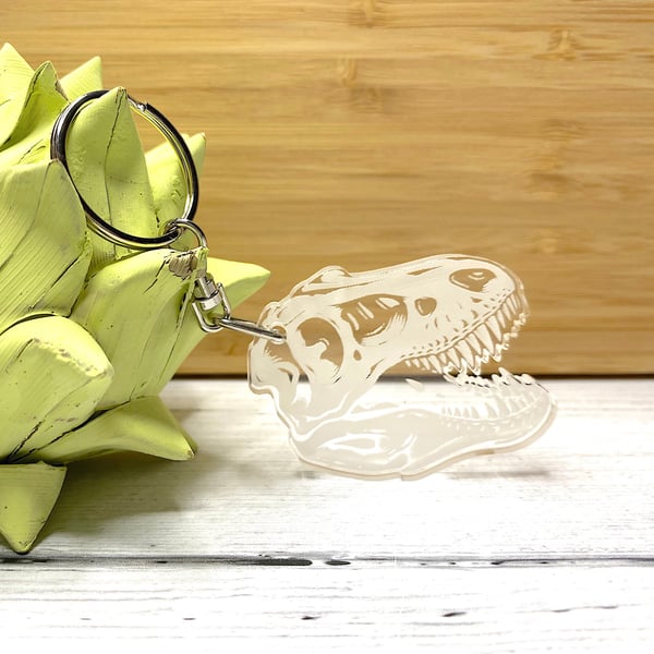 Dinosaur Fossil Acrylic Keyring