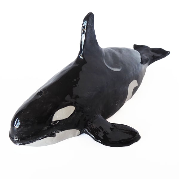 Orca Ceramic Sculpture - Handmade
