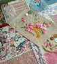 Rose Garden Large Slow Stitching kit - Embroidered Basket with vintage textiles - Image 3