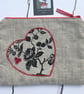 Linen Appliqued Zip Pouch - Image 2