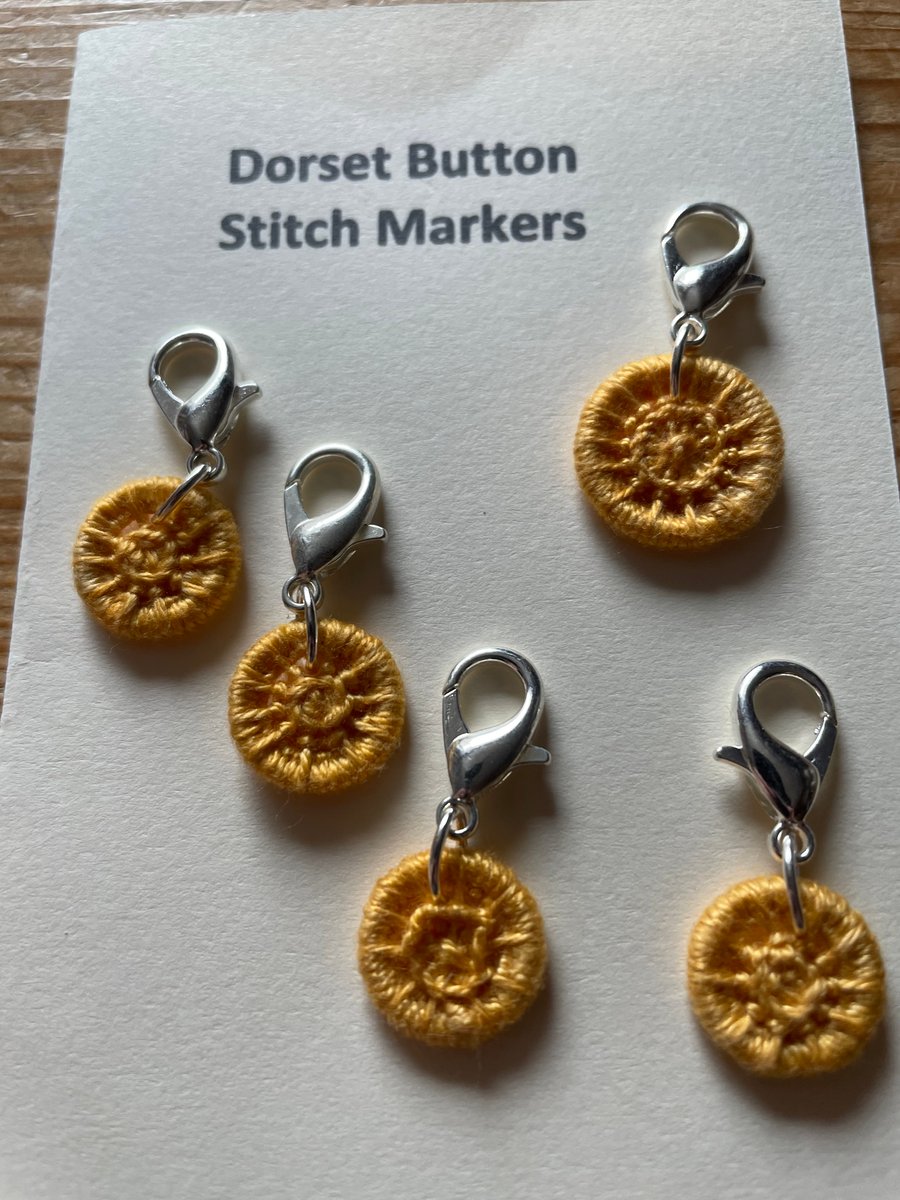 Set of 5 Dorset Button Stitch Markers
