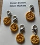 Set of 5 Dorset Button Stitch Markers - Image 1