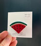 Ceramic brooch - Handmade watermelon, fundraiser 
