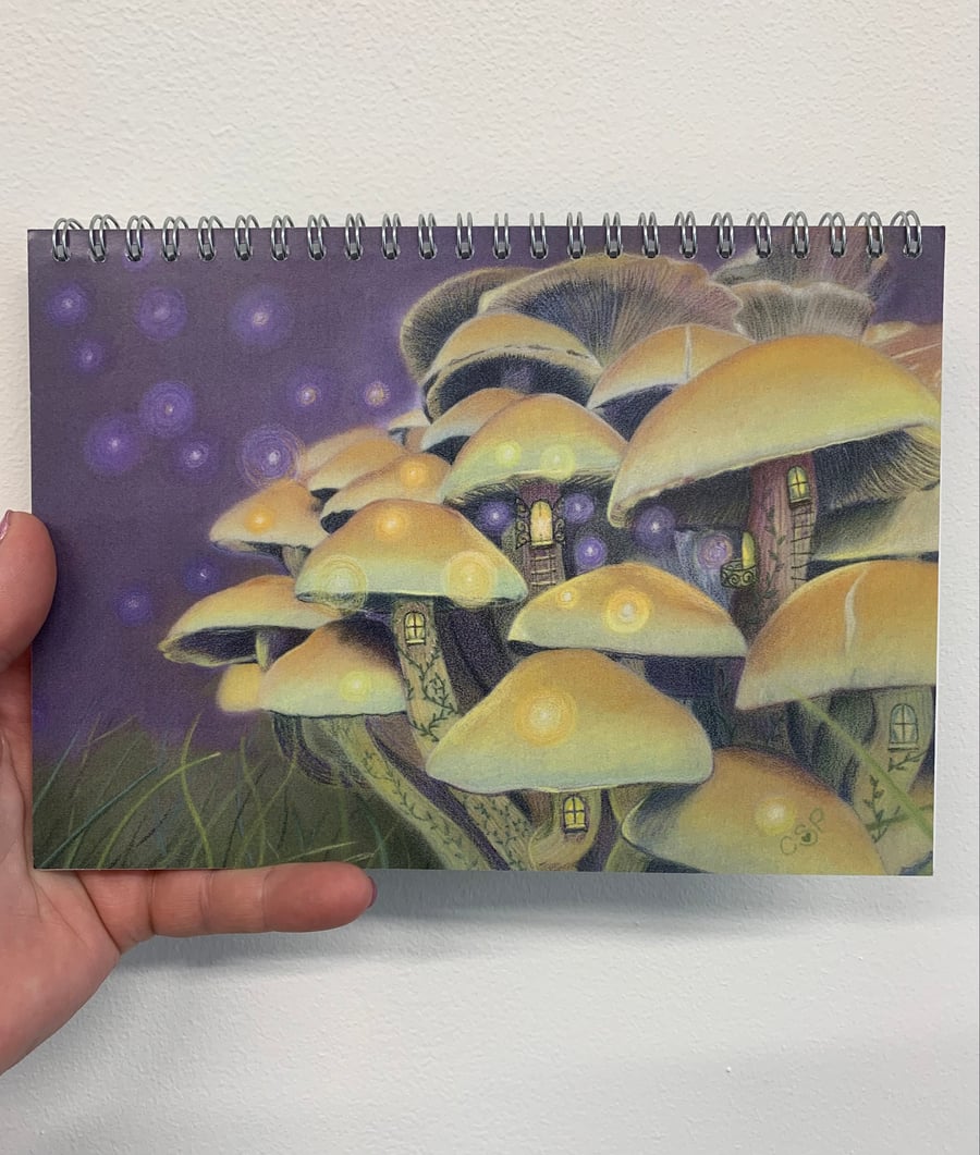 Spiral Bound A5 Sketchbook with plain paper. 