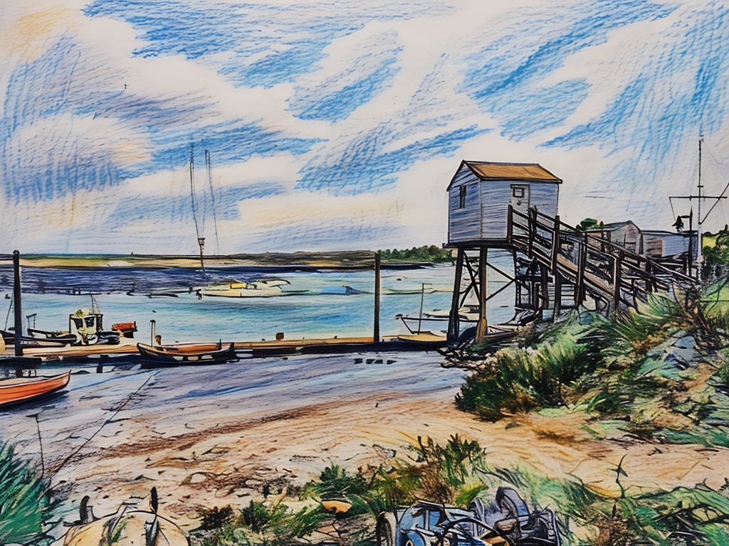 Boat House Wells-Next-Sea Norfolk Greeting Card A5 
