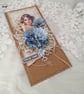 Handmade Birthday Card in Kraft Gift Box. Elegant card for Her.(204) - Image 5