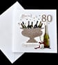 Happy 80th Birthday Celebration Bottles Handmade Card - Image 2