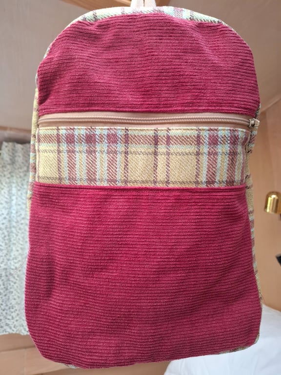 Cherry and plaid backpack
