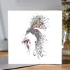 Swirly Hummingbird greeting card