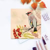 Waxwing Card - British Bird, Eco Friendly, Autumn or Christmas
