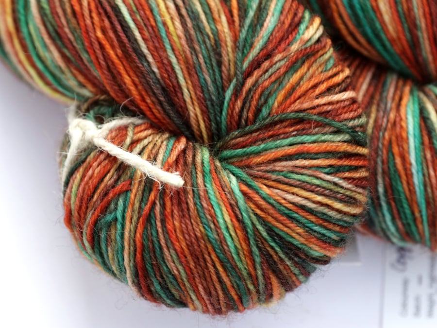 Copper Verdigris - Superwash merino-nylon 4 ply yarn