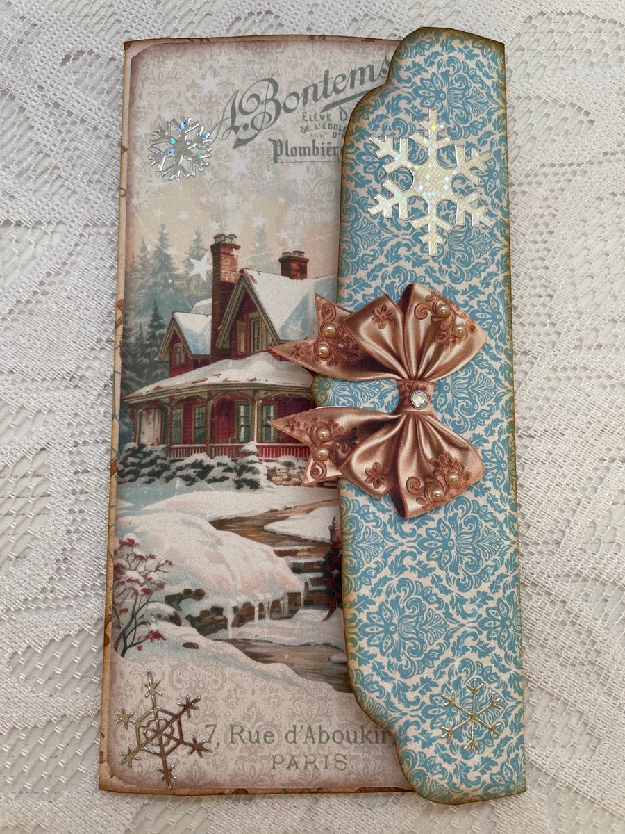 Holidays Christmas Tri-fold Christmas Folder by Carolee Crafts PB6 - 0016