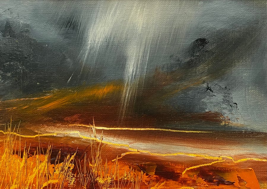 Grassy Hills in the Rain