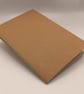 Hand bound, A6 Kraft cover Notebook, Green binding, Grey paper