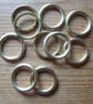 10 x 18mm Hollow Brass Rings for Traditional Dorset Button Making