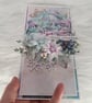 Handmade Christmas Card with Penguins, Igloo & Flowers(118)Luxury Christmas Card - Image 7