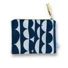 Hand printed zip pouch - Ada
