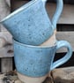 Scandi blue textured clay mug - Image 5