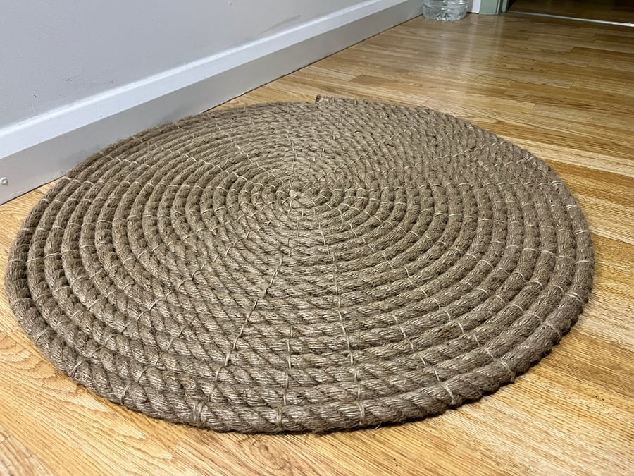 Jute Rope Rug – Handmade Natural