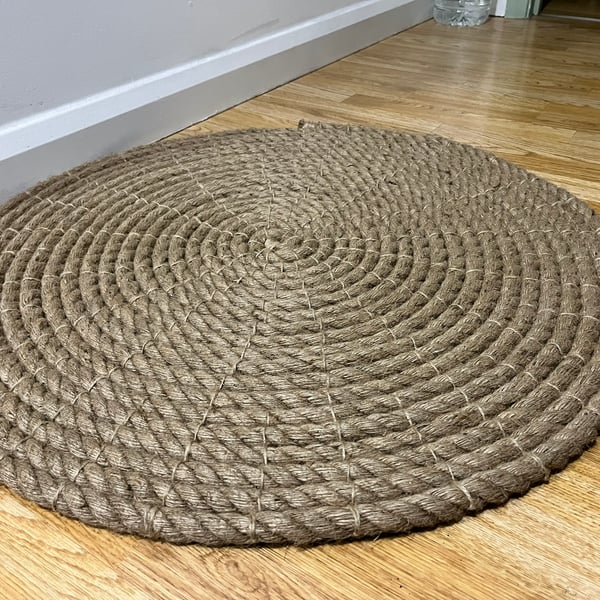 Jute Rope Rug – Handmade Natural