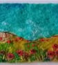 ,POPPY HILL, handmade,original,needle felted wool picture 