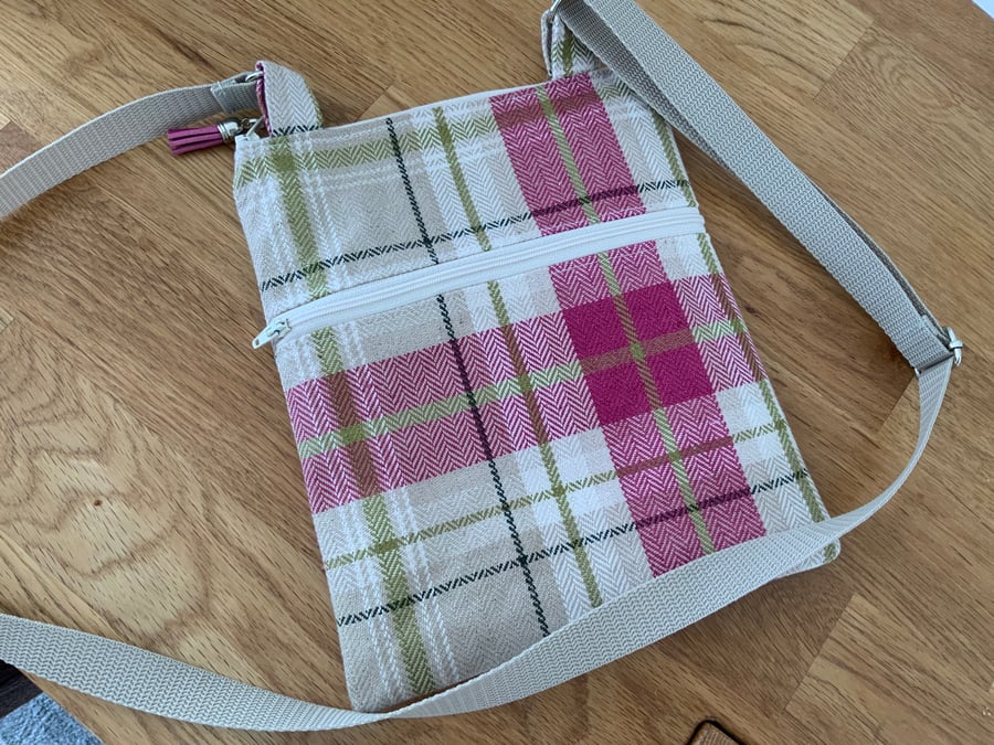 Cross Body Bag, Shoulder Bag, Hand Bag, Zipped Bag, Crossbody Bag, Tartan