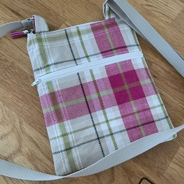Cross Body Bag, Shoulder Bag, Hand Bag, Zipped Bag, Crossbody Bag, Tartan