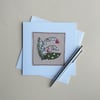 Embroidered Lily of the Valley Card